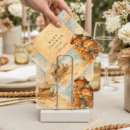 Ahoy Matey Storybook Pirates Baby Shower Serviette