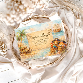 Ahoy Matey Storybook Pirates Diapper Raffle Begleitkarte