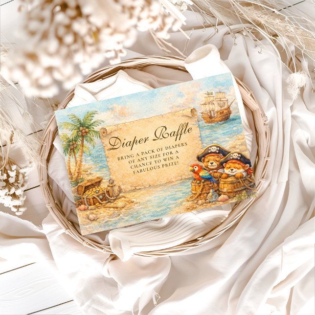 Ahoy Matey Storybook Pirates Diapper Raffle Begleitkarte (Von Creator hochgeladen)
