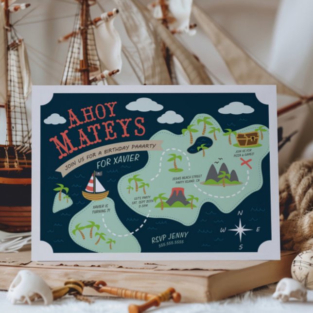 Ahoy Mateys Birthday Invite Einladung (Von Creator hochgeladen)