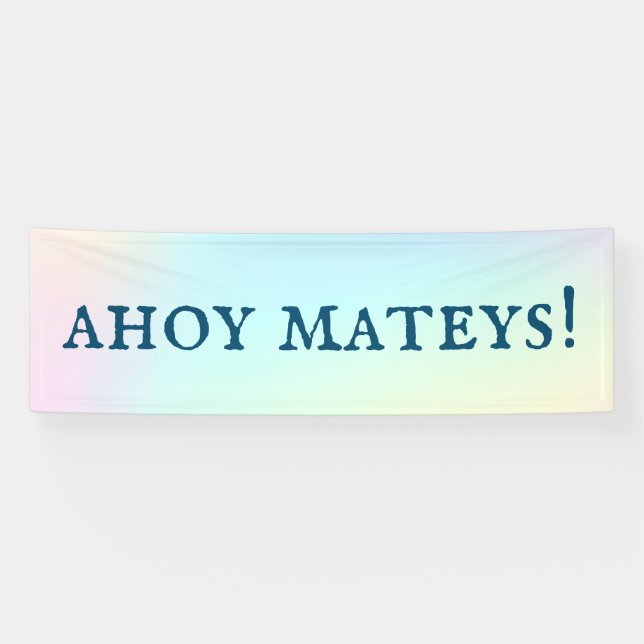 Ahoy Mateys! Pirate Party Sign Banner (Horizontal)