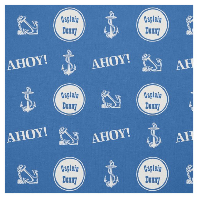 Ahoy! Muster für benutzerdefinierte Bootanker Stoff (Muster)