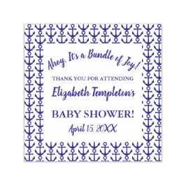 Ahoy Nautical Baby Dusche Danke Briefmarke Permastempel