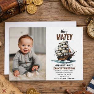 Ahoy! Piratenschiff 8. Geburtstag  Einladung