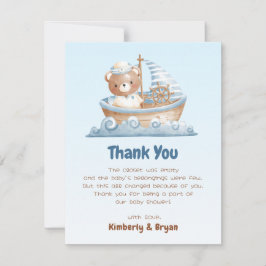 Ahoy sein Baby-Dusche Danke, dass Sie Karten trage