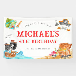 Ahoy Shipmates Treasure Hunt Ship Pirate Geburtsta Banner