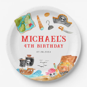 Ahoy Shipmates Treasure Hunt Ship Pirate Geburtsta Pappteller