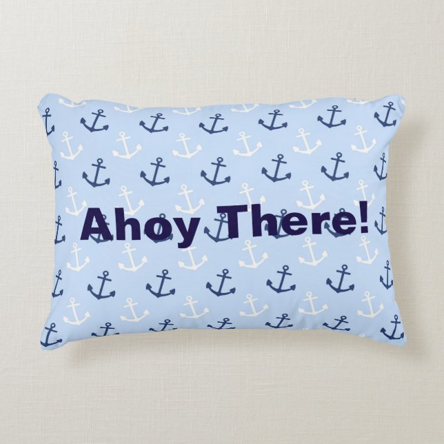 Ahoy There Anchor - Rectangle Pillow Dekokissen (Vorderseite)
