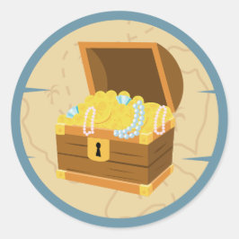 Ahoy There! Pirate Boy Birthday Party Runder Aufkleber