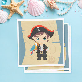 Ahoy There! Pirate Boy Birthday Party Serviette