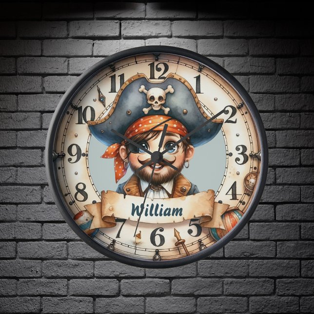 Ahoy Time! Pirate Adventure Wall Clock Uhr (Von Creator hochgeladen)