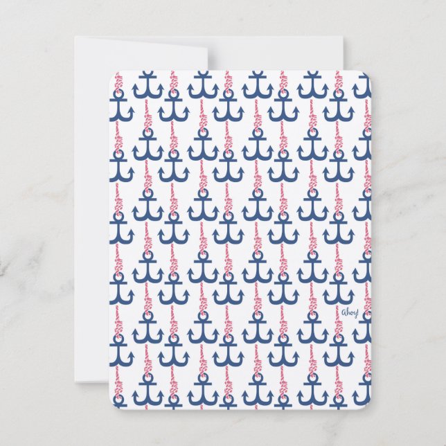 Ahoy Vintag Anchor-Muster. (Vorderseite)