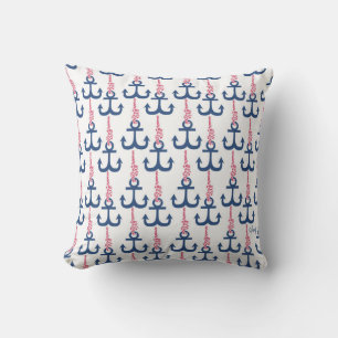 Ahoy Vintag Anchor-Muster. Kissen