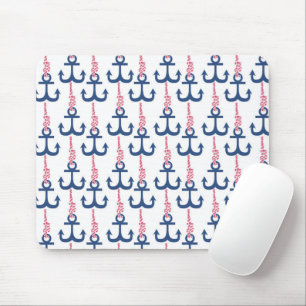 Ahoy Vintag Anchor-Muster. Mousepad