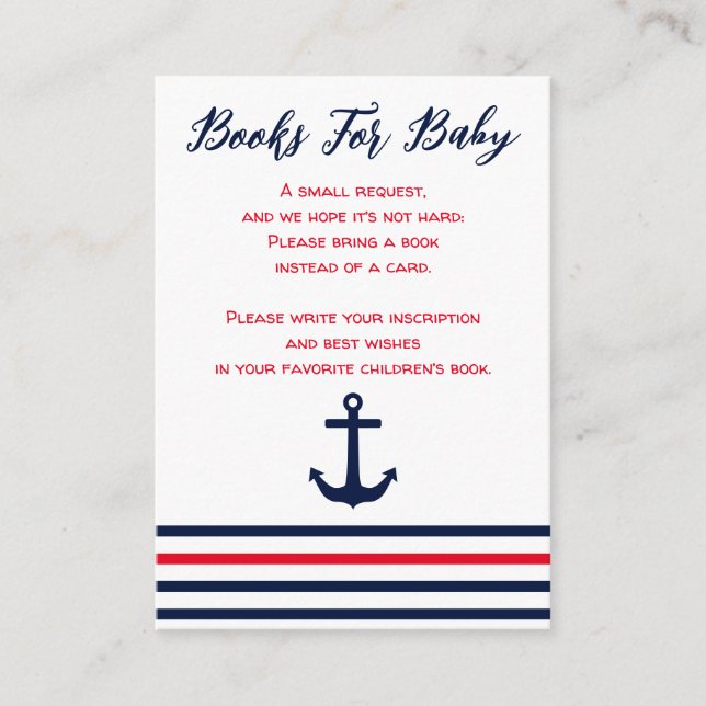 Ahoy's a Boy Nautical Books for Baby Begleitkarte (Vorderseite)