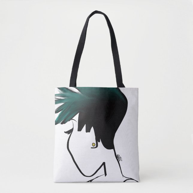 Ährentragende Ombre Leinwand-Taschen (Vorderseite)