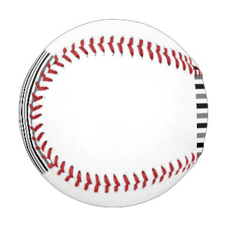 Ahs Schwarz-Weiß-Streifen-Design Baseball