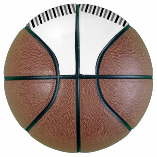 Ahs Schwarz-Weiß-Streifen-Design Basketball