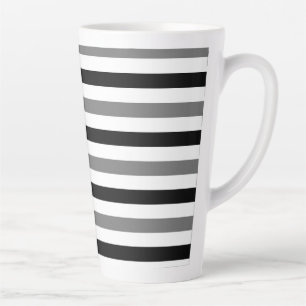 Ahs Schwarz-Weiß-Streifen Design Milchtasse