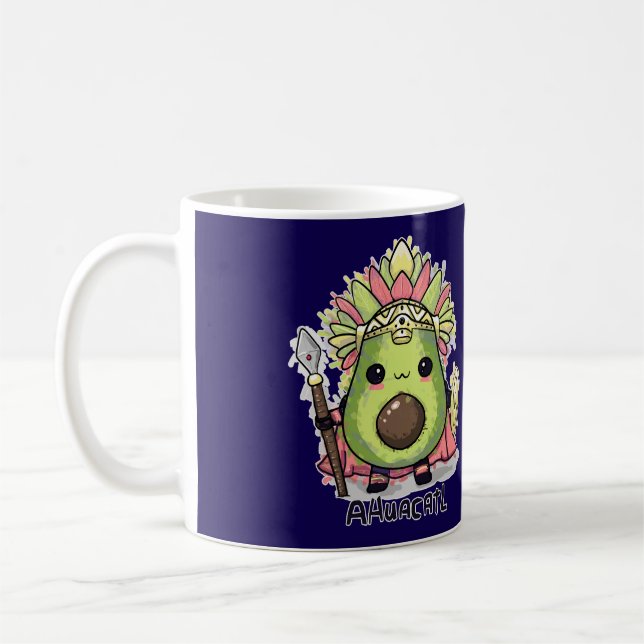 Ahuacatl Aztec Warrior Avocado Kaffeetasse (Links)
