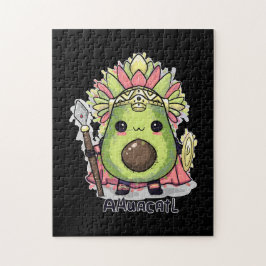 Ahuacatl Aztec Warrior Avocado Puzzle