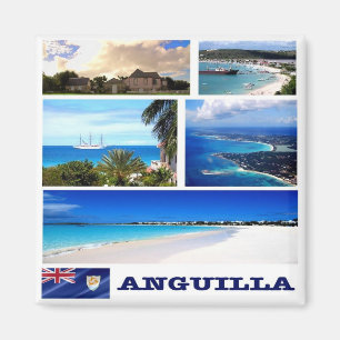 AI003 ANGUILLA, Mosaik, Amerika, Kühlschrank Magnet