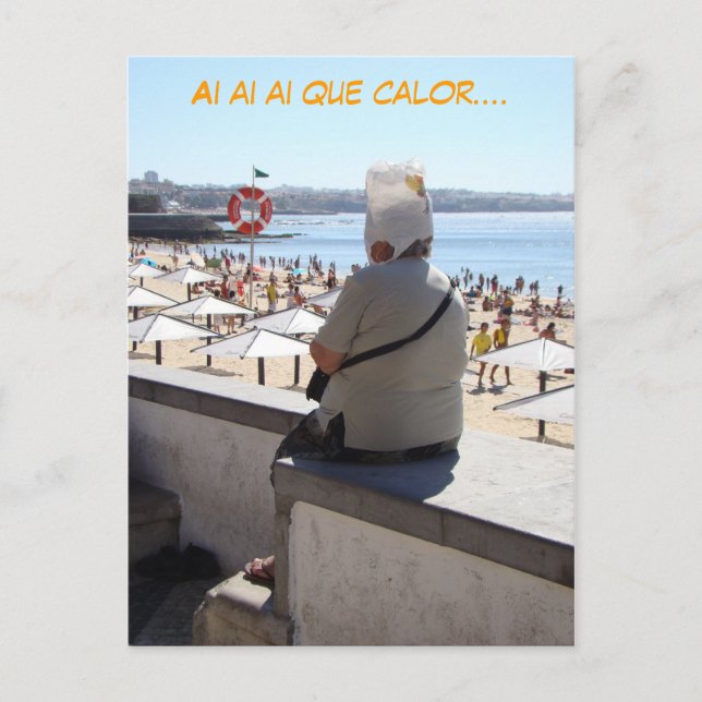 Ai ai ai Que Calor (spanisch, espanol) lustig Postkarte (Vorderseite)