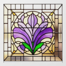 AI Art Art Nouveau verkleidete Glasfenster