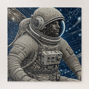 Ai Art Astronaut im Weltraum Puzzle