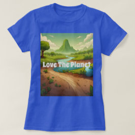 AI Art Blue Liebe The Planet T - Shirt