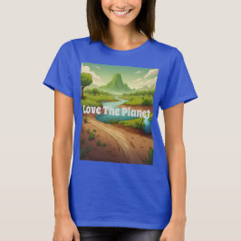 AI Art Blue Liebe The Planet T - Shirt