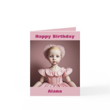 AI Art Doll Happy Birthday Card