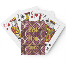 AI Art Golden Foil Magenta Spielkarten