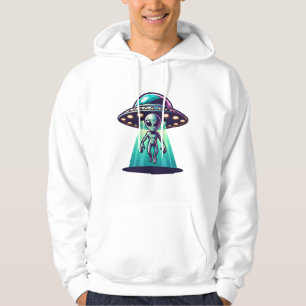 Ai Art mit UFO Eine Alien Hoodie