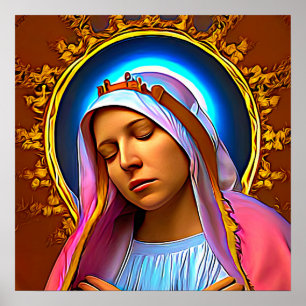 AI Art of the Seglied Jungfrau Mary Poster