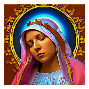 AI Art of the Seglied Jungfrau Mary Poster