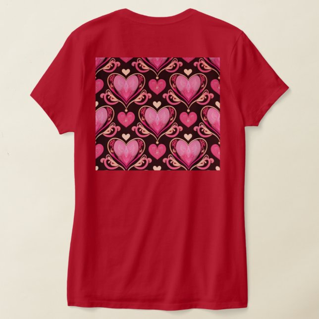 AI Art Pink Hearts Red Women's T - Shirt (AblageHinten)