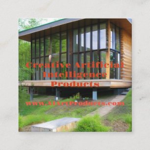 AI Art Products Square Business Card Quadratische Visitenkarte