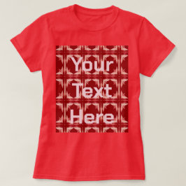AI Art Red Custom Text Women's T - Shirt