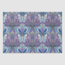 AI Art Silver Blue Lavender Türkis