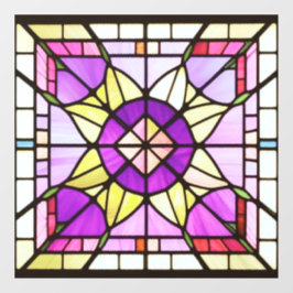 AI Art Stated Glass Window Clubs Fensteraufkleber