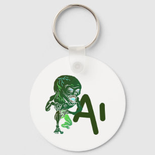 AI Artificial Intelligence sein Hier-Technik-Vorsi Schlüsselanhänger