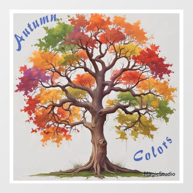 AI Autumn Colors Window Cloning Decal Fensteraufkleber (Blatt)