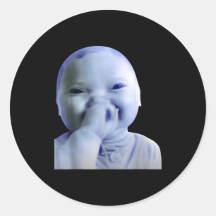 Ai Baby Du Schwörst Meme Lustiges Lachendes Baby M Runder Aufkleber