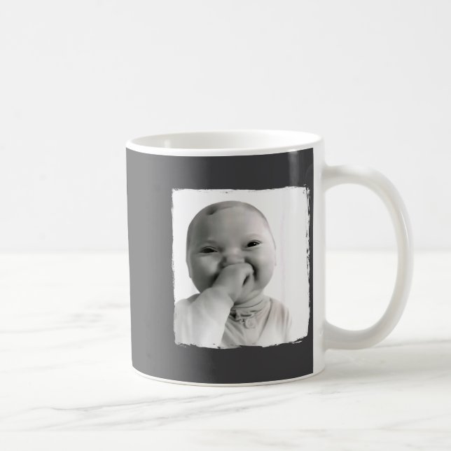 Ai Baby Giggling Holding Back Laugh Funny Viral Ge Kaffeetasse (Rechts)