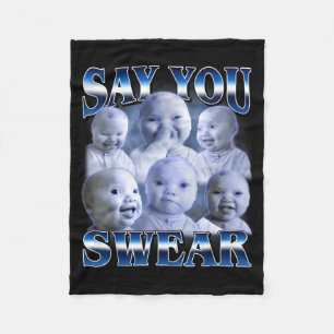 Ai Baby Lustiges Lachen Sagst Du Schwörst Haltende Fleecedecke