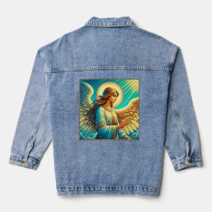 AI Beautiful Angel Expressionist Effect Jeansjacke