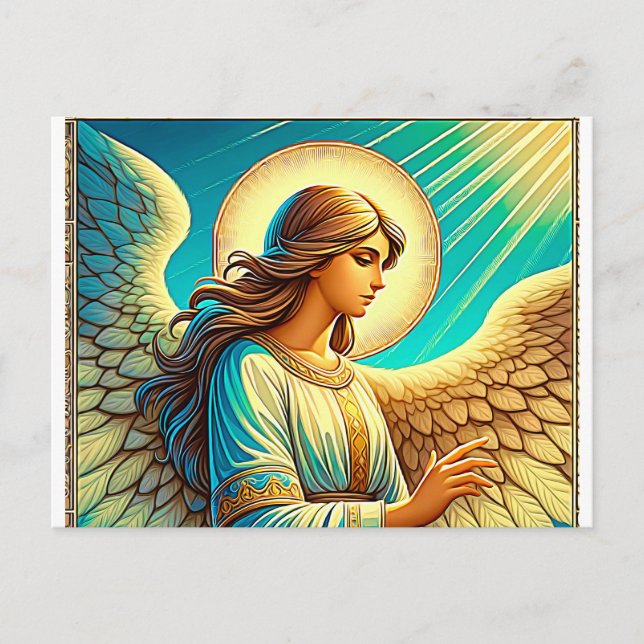 AI Beautiful Angel Expressionist Effect Postkarte (Vorderseite)