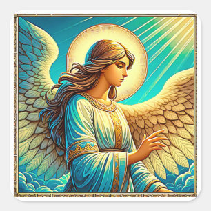 AI Beautiful Angel Expressionist Effect Quadratischer Aufkleber