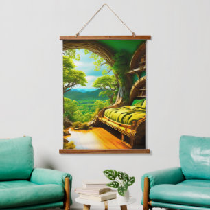 Ai Bedroom Wandteppich Mit Holzrahmen
